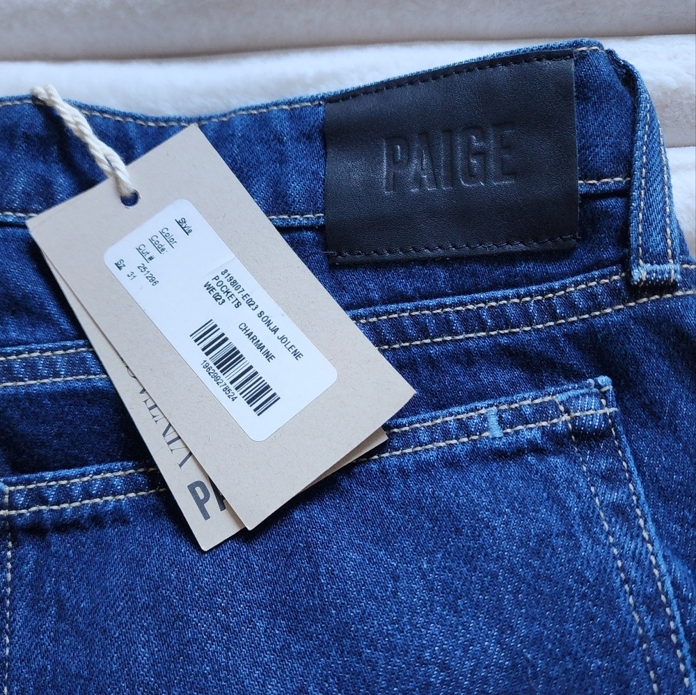 NWT Paige Charmaine wide leg denim jeans